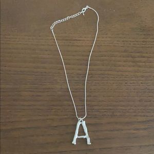Letter A initial necklace- faux Celine necklace!